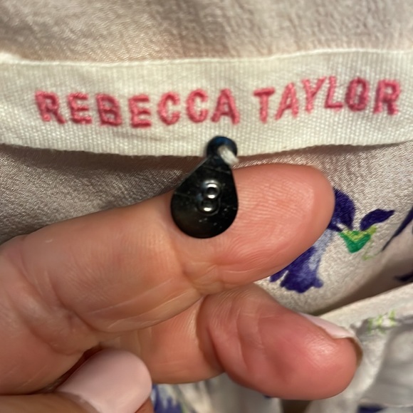 Gorgeous silk blush and purple floral cami from REBECCA TAYLOR - Picture 5 of 7